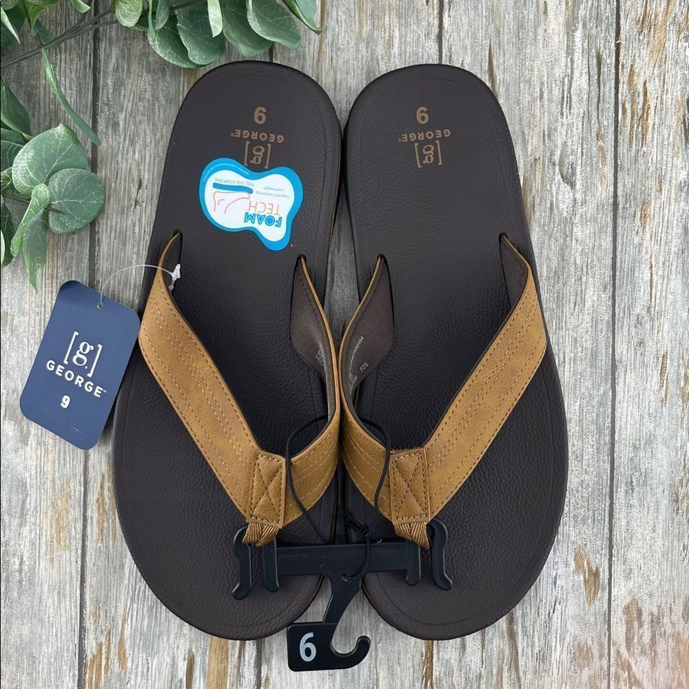 Men's Comfort Thong Sandals Flip Flops Shoes Size 9